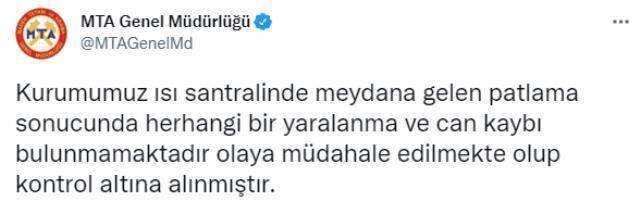 MTA'da patlama mı oldu? 20 Ekim Ankara MTA patlama neden oldu? MTA patlama ve yangın söndürüldü mü?