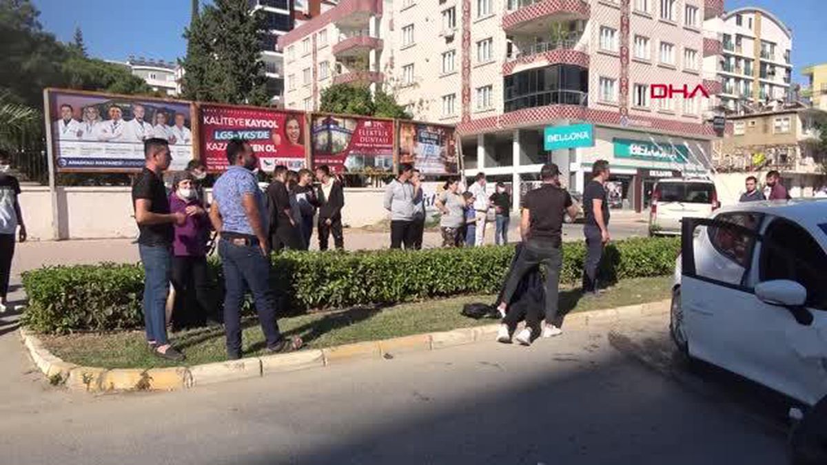 SERİK'TE TRAFİK KAZASI, 1 YARALI