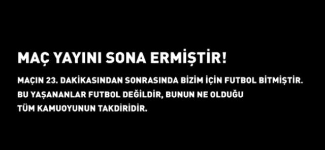 Fenerbahçe'den Türk futbol tarihinde gibisi görülmemiş protesto: Bizim için futbol bitmiştir