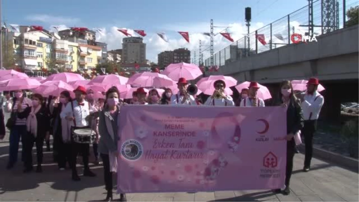 Kartal Belediyesi'nden göğüs kanseri farkındalık yürüyüşü