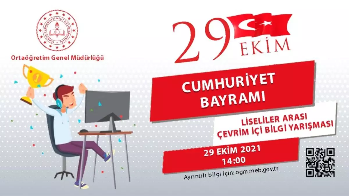 MEB, '29 Ekim Cumhuriyet Bayramı Liseliler Arası Çevrim İçi Bilgi Yarışması' düzenleyecek