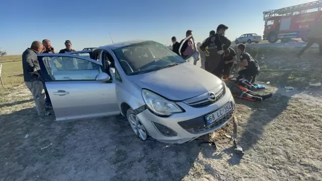 Otomobilin şarampole devrilmesi sonucu 2 kişi yaralandı