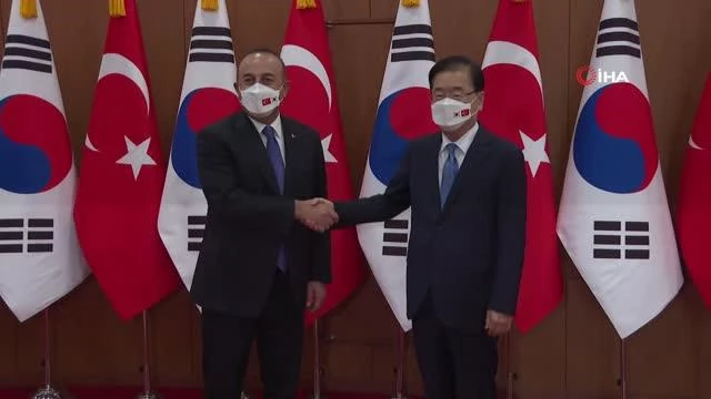Son dakika haberi | Bakan Çavuşoğlu, Güney Koreli mevkidaşı Eui-Yong ile görüştü