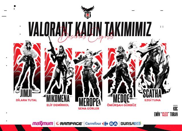Beşiktaş Esports bayan Valorant grubunu tanıttı