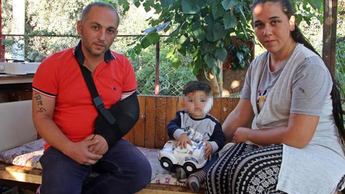 Pitbull, baba ve 11 aylık oğlunu hastanelik etti! Küçük Sadrettin'in yanağı ve kulağı koptu