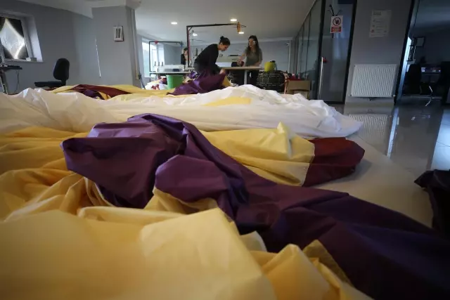 Kapadokya'da üretilen sıcak hava balonları yüzde 100 yerli olma yolunda