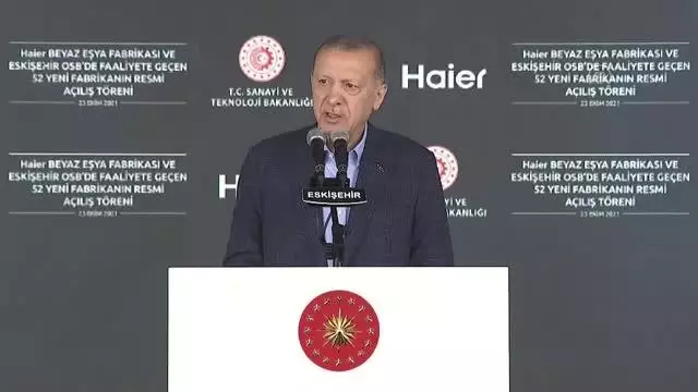 Son dakika haberleri! Cumhurbaşkanı Erdoğan, HAİER Beyaz Eşya Fabrikası ve 52 fabrikanın açılışında konuştu: (1)