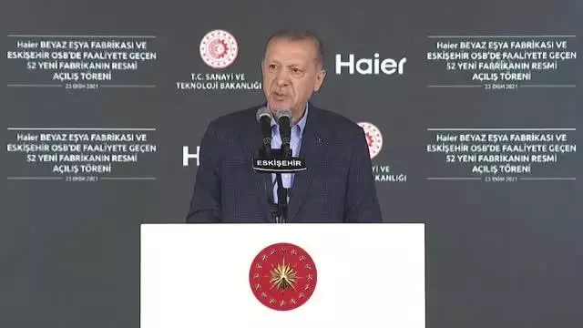Son dakika haberleri! Cumhurbaşkanı Erdoğan, HAİER Beyaz Eşya Fabrikası ve 52 fabrikanın açılışında konuştu: (1)