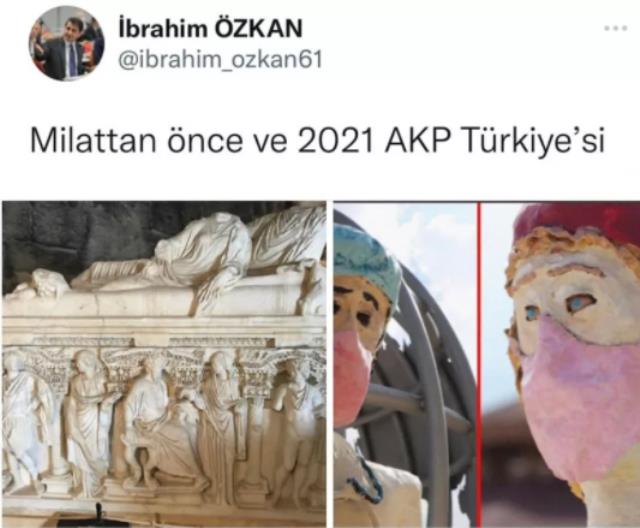 Heykel eleştirisi yapan DÜZGÜN Partili İbrahim Özkan, belediyeleri karıştırınca paylaşımını sildi