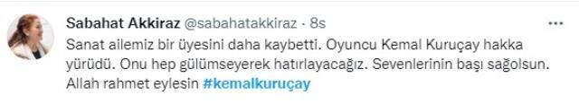 Usta oyuncu Kemal Kuruçay'ın ani ölümü sanat dünyasını yasa boğdu