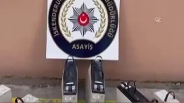 Akü hırsızlığı iddiasıyla 2 şüpheli yakalandı