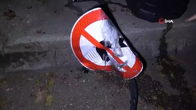 Kontrolden çıkan otomobil büfeye daldı, facia ucuz atlatıldı