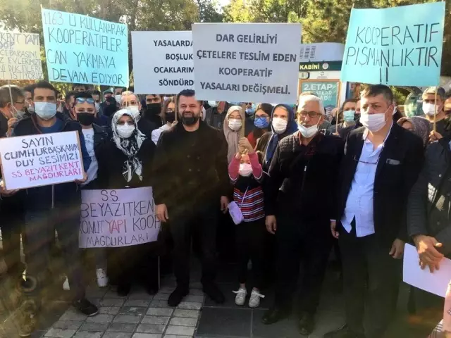 Konut sahiplerinden kendilerine borç çıkaran kooperatife tepki