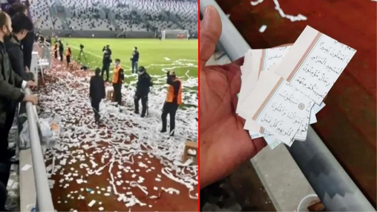 Ordu'daki futbol karşılaşmasında büyük skandal! Kuran-ı Kerim sayfalarını kesip konfeti yaptılar