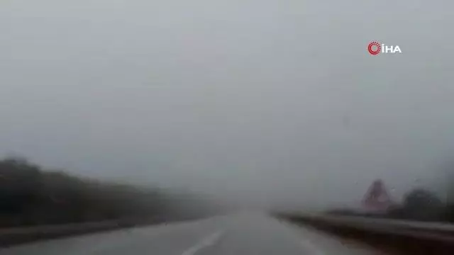 Tekirdağ'da yoğun sis: Göz gözü görmüyor