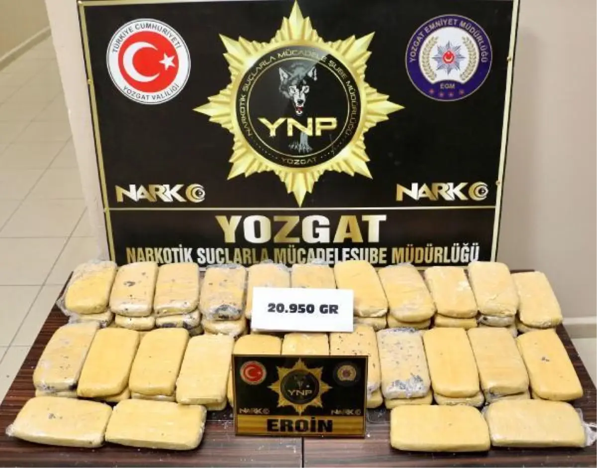Yozgat'ta 20 kilo 950 gram eroin ele geçirildi, 1 kişi tutuklandı