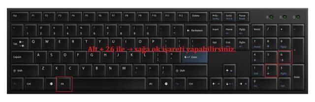 Ok işareti nasıl yapılır? Klavyeden (›v‹^) ok işareti nasıl yazılır? Ok işareti simgesi! Yukarı, aşağı, sağa, sola ok işareti yapılışı