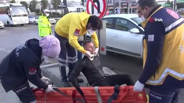 Otomobil ile motosiklet çarpıştı: 1 yaralı