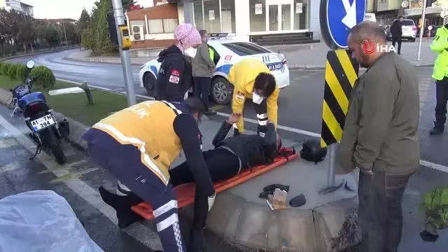 Otomobil ile motosiklet çarpıştı: 1 yaralı