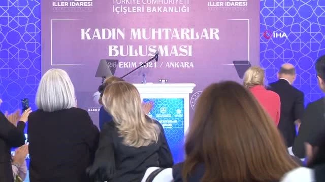 Son dakika haber... Bakan Soylu, "Kadın Muhtarlar 3. Genel Kongresi"nde konuştu