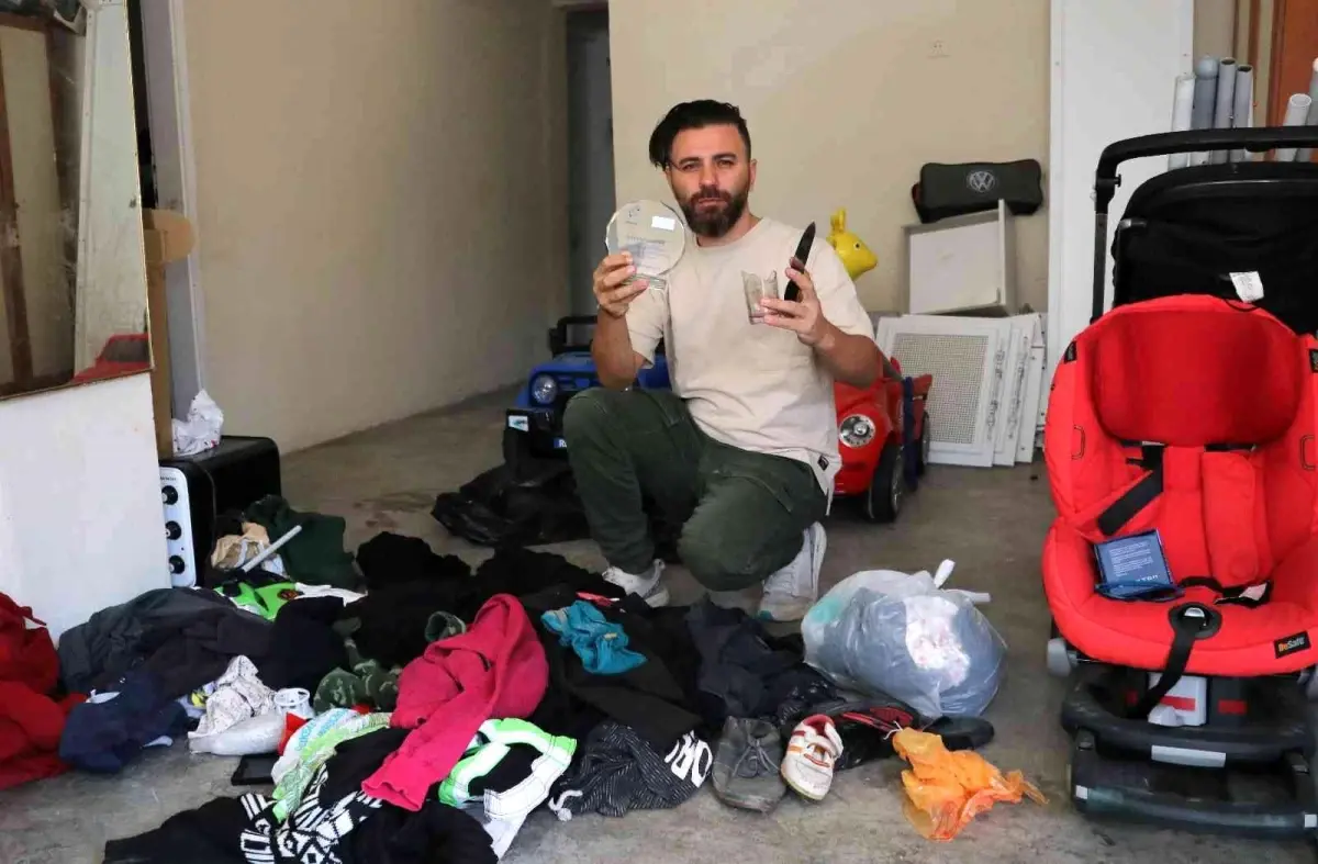 Çocuklara gönderilecek yardım kolisinden kırık bardak ve bıçak çıktı