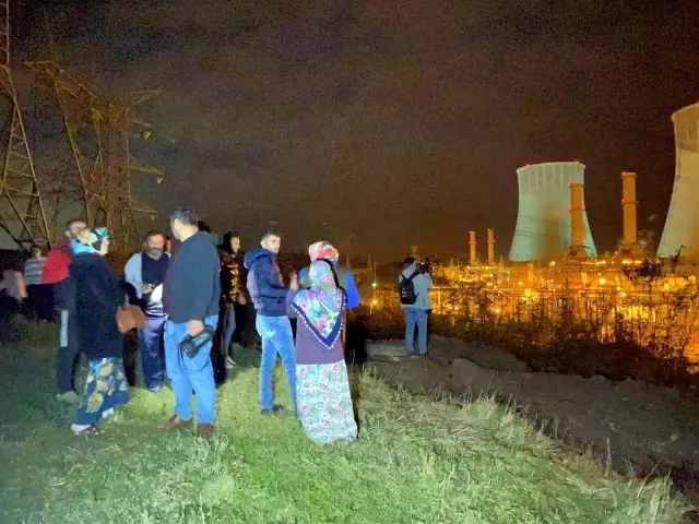Son dakika! Doğalgaz santralindeki trafo patlaması mahalleliyi sokağa döktü