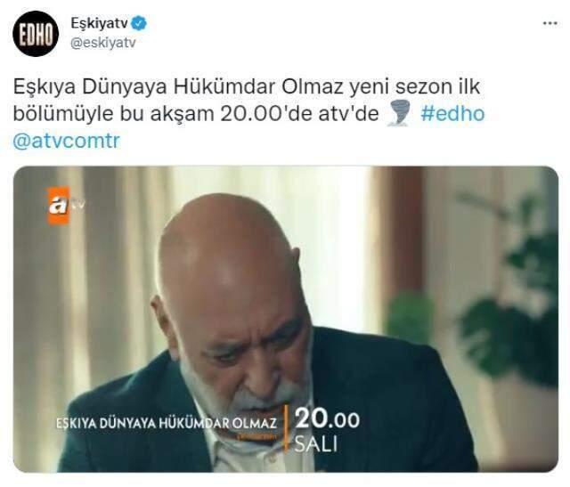 EDHO açıklama geldi mi? Eşkıya Dünyaya Hükümdar Olmaz ATV, yapımcı şirket açıklama yaptı mı? EDHO açıklama geldi mi? Eşkıya Dünyaya Hükümdar Olmaz ATV, yapımcı şirket açıklama yaptı mı?