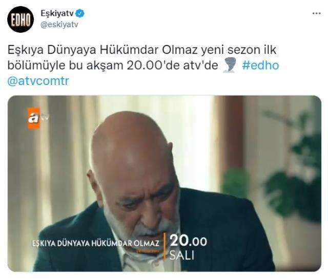EDHO bugün yayınlanacak mı, Eşkıya Dünyaya Hükümdar Olmaz EDHO ne zaman yayınlanacak?