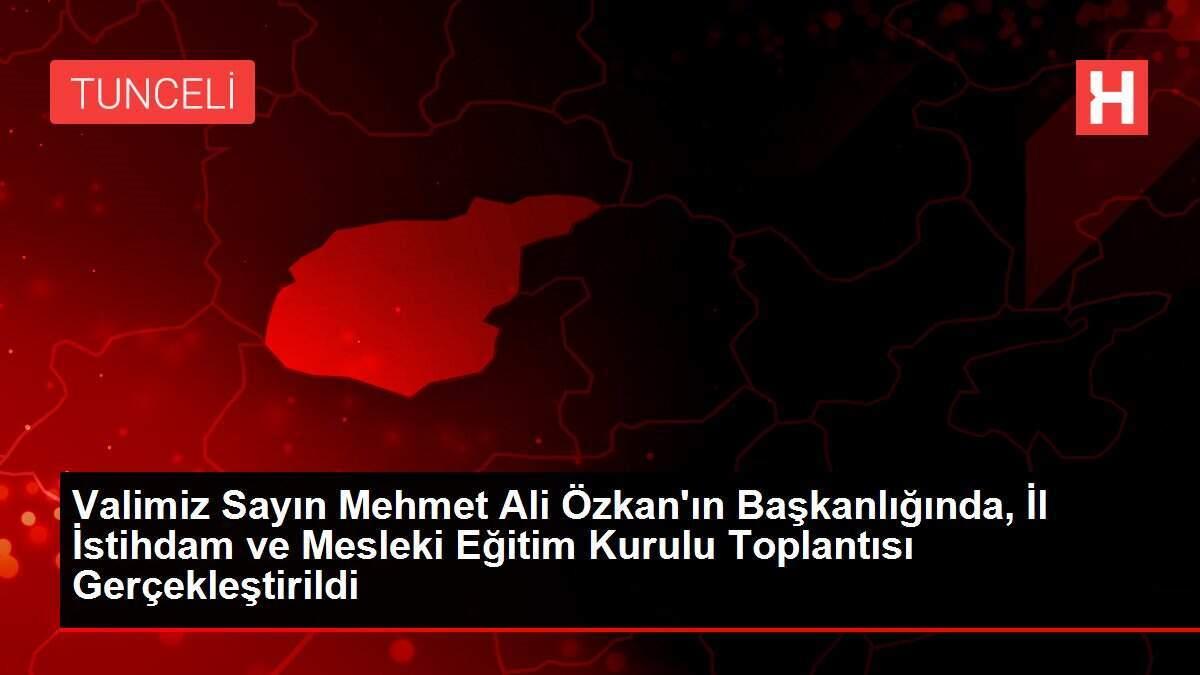 Valimiz Sayın Mehmet Ali Özkan'ın Başkanlığında, İl İstihdam ve Mesleki Eğitim Kurulu Toplantısı Gerçekleştirildi