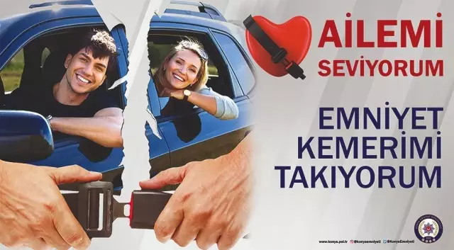 Son dakika 3. sayfa: Konya emniyeti reklam panolarıyla trafik kazalarına dikkat çekiyor