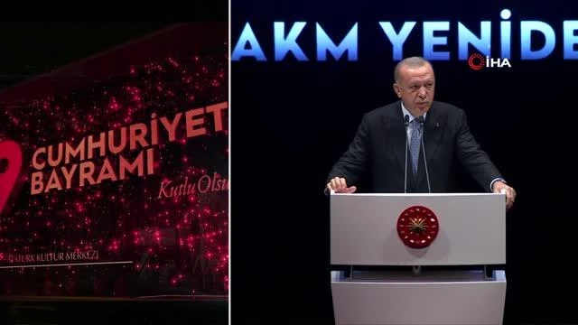 Cumhurbaşkanı Erdoğan, Atatürk Kültür Merkezi'nin açılış merasimine katıldı
