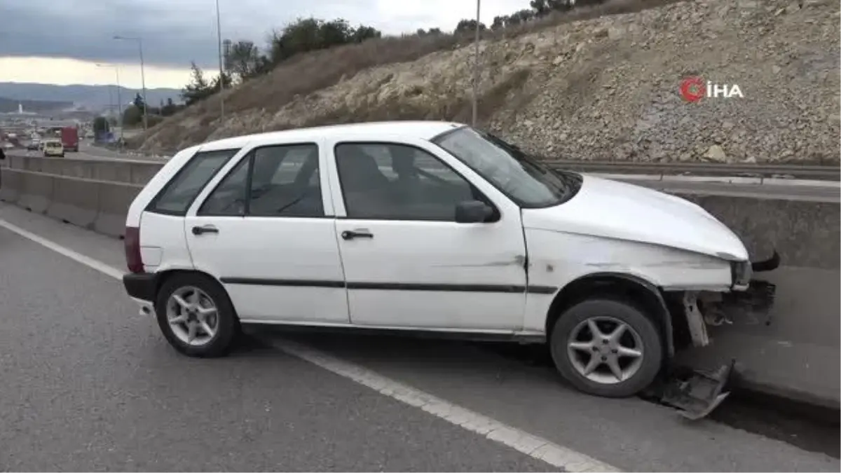 Direksiyon hakimiyetini kaybetti, bariyere çarptı: 1 yaralı