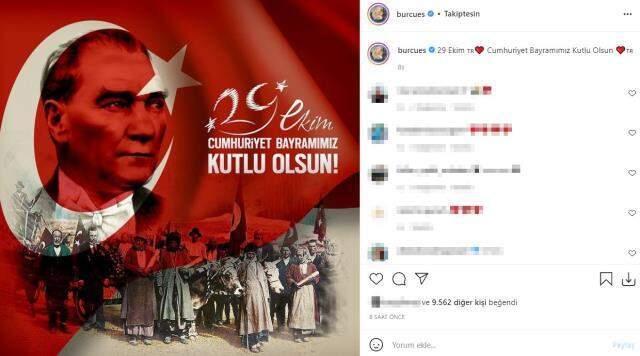 Ünlü isimlerin 29 Ekim Cumhuriyet Bayramı paylaşımları