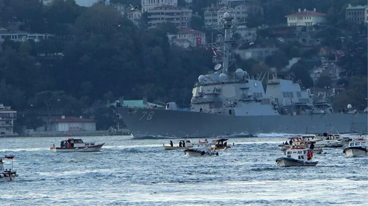 Boğaz kenarındaki herkes bir anda o yöne baktı! ABD savaş gemisinde dikkat çeken 'silah' detayı