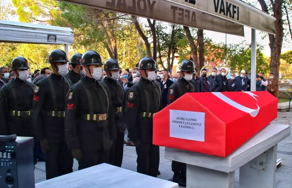Kore Gazisi Mehmet Güleryüz son yolculuğuna uğurlandı