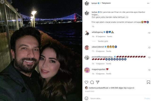 Hem yakışıklı hem romantik! Tarkan, eşine boğazda aşkını böyle haykırdı