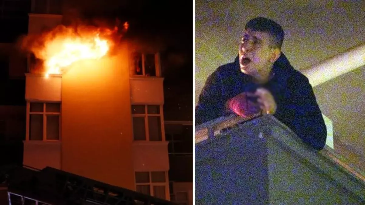 Sinir krizi geçiren genç oturduğu evi ateşe verdi, balkona çıkıp sigara içti