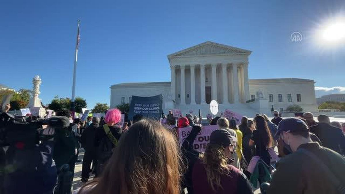 WASHINGTON - ABD'de yüzlerce kişi Teksas'ta yürürlüğe giren kürtaj yasasını protesto etti (2)