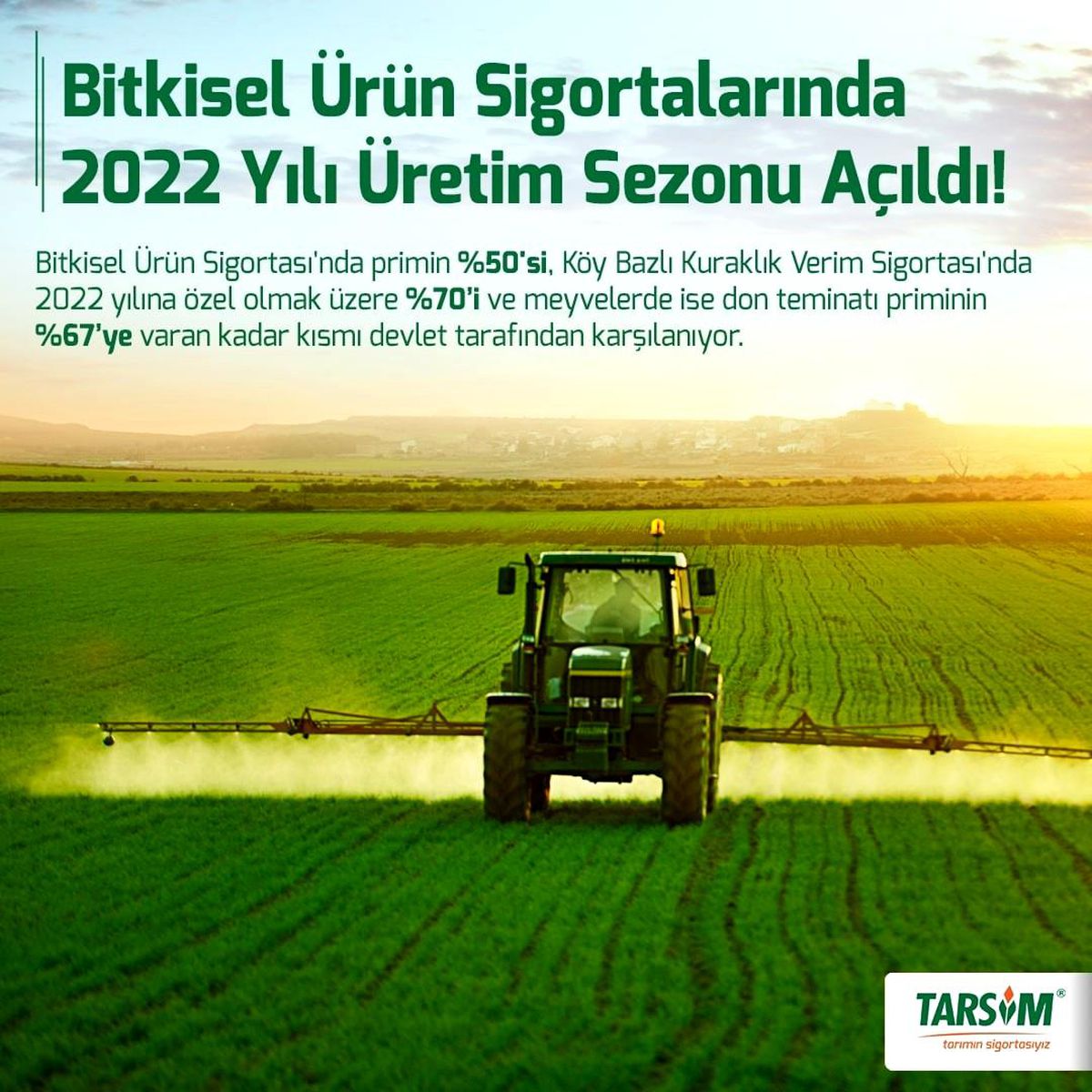 Son dakika haberleri! Bitkisel Ürün Sigortaları'nda 2022 yılı üretim sezonu açıldı