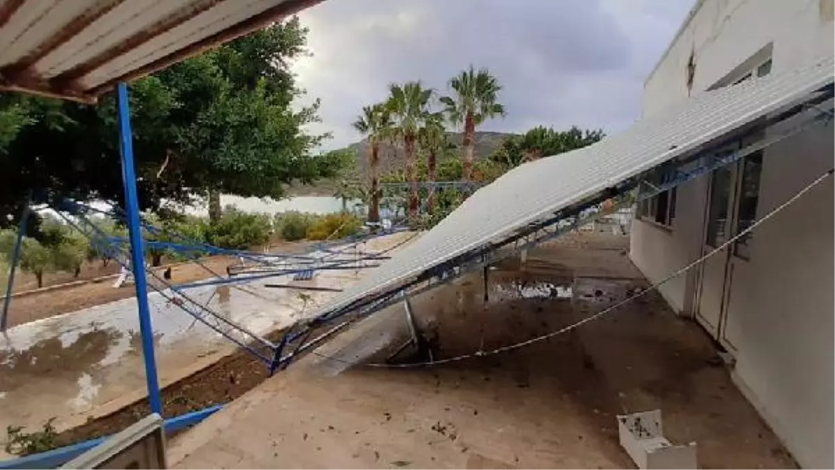 Silifke'de fırtınayla birlikte çıkan hortum tekneleri batırdı, çatıları uçurdu