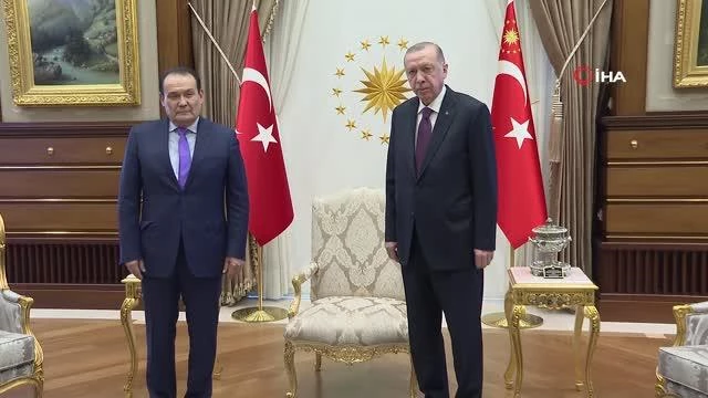 Son dakika haberi... Cumhurbaşkanı Recep Tayyip Erdoğan, Türk Kurulu Genel Sekreteri Baghdad Amreyev'i Cumhurbaşkanlığı Külliyesinde kabul etti.