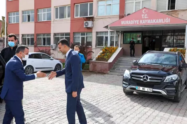 Edremit Kaymakamı Türkman'dan Muradiye Kaymakamı Savar'a ziyaret