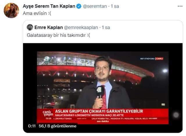 Galatasaray taraftarının öptüğü muhabirin eşinden beğeni yağmuruna tutulan reaksiyon