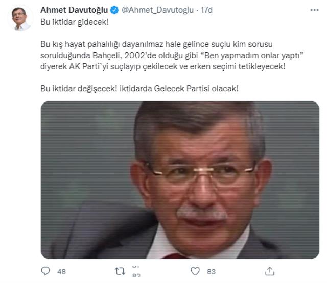 "İktidar olacağız" diyen Davutoğlu, Bahçeli'yi topa tuttu: AK Parti'yi suçlayıp çekilecek ve erken seçimi tetikleyecek