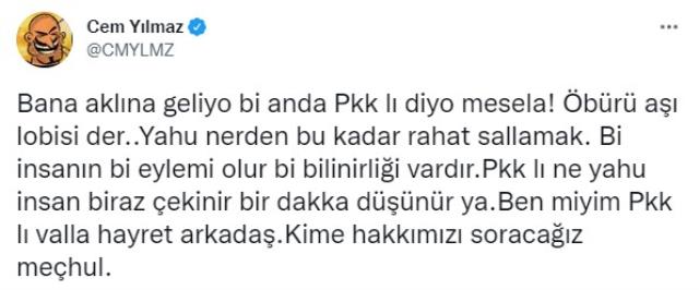 Osman Kavala ve Selahattin Demirtaş yorumu reaksiyon çeken Cem Yılmaz: Siyasetle uğraşsam tamam diyeceğim