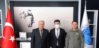 THK Kilis Şube Başkanı Tırnaksız Rektör Karacoşkun'la bir araya geldi
