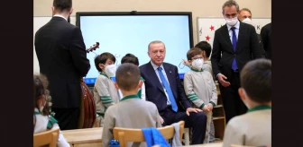 Cumhurbaşkanı Erdoğan, Türkiye'nin ilk Türk müziği ilkokulunun açılışını gerçekleştirdi