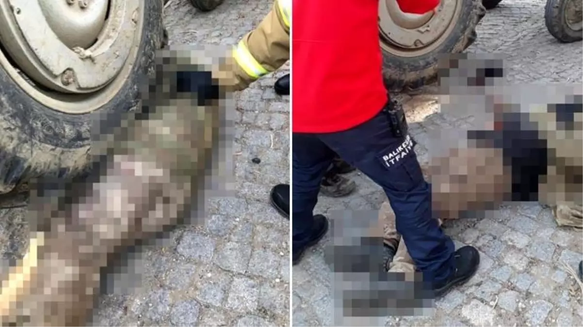 Kayan traktörün el frenini çekmek isteyen çiftçi, tekerin altında kaldı