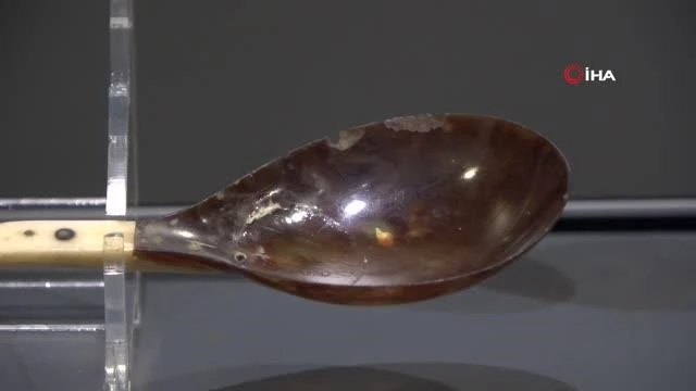Yalnızca müzelerde rastlanılabilen bu kaşıklar kaplumbağa kabuğundan yapılıyor