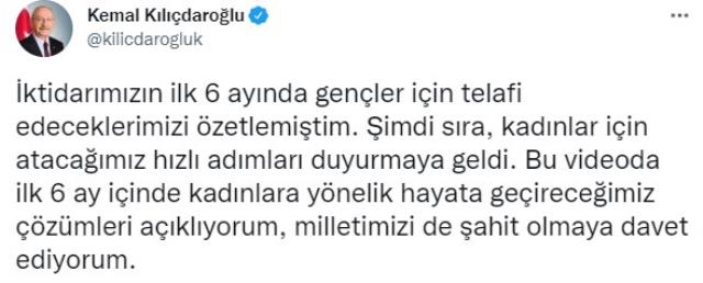 "Söylediklerimi yapmazsam hesabını sorun" diyen Kılıçdaroğlu, gençlerden sonra bayanlar için de 6 vaat sıraladı